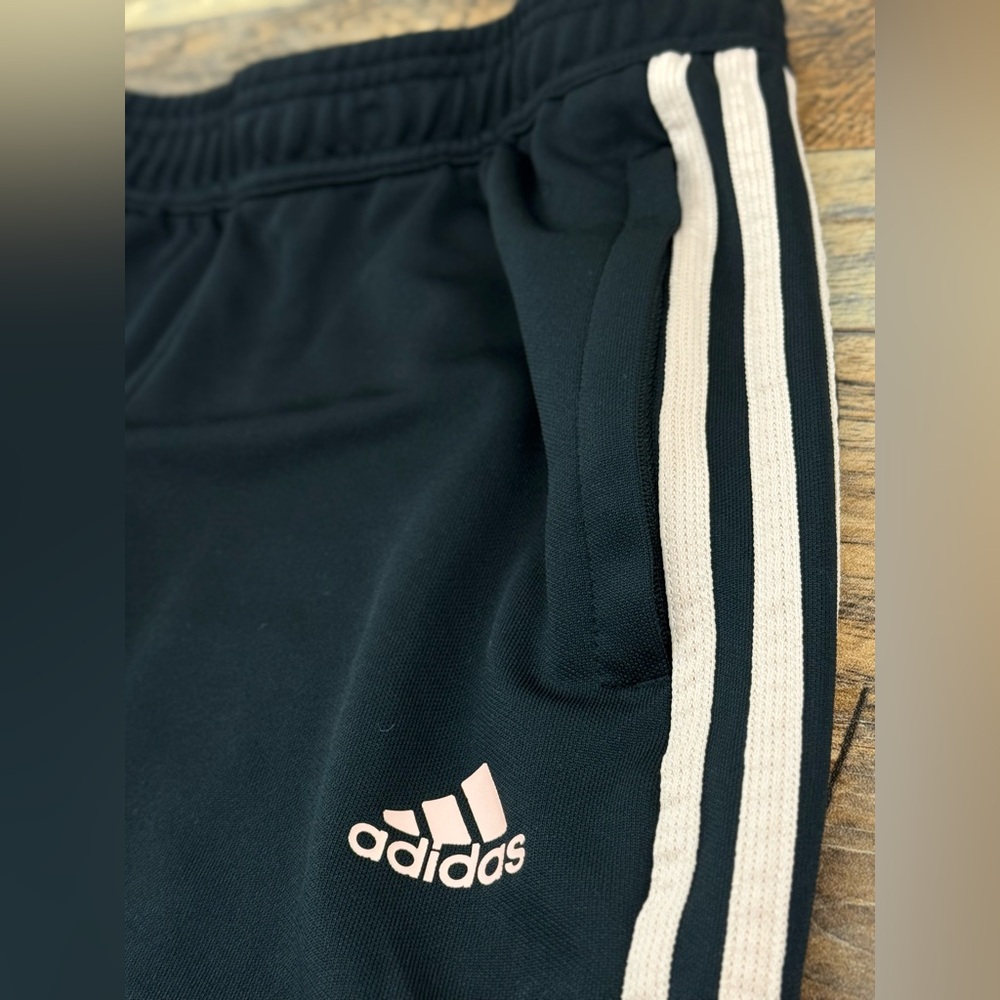 Adidas Women’s CLIMACOOL Athletic Joggers Pink 3 Stripes, Size XS, Leg Zipper - Picture 4 of 12
